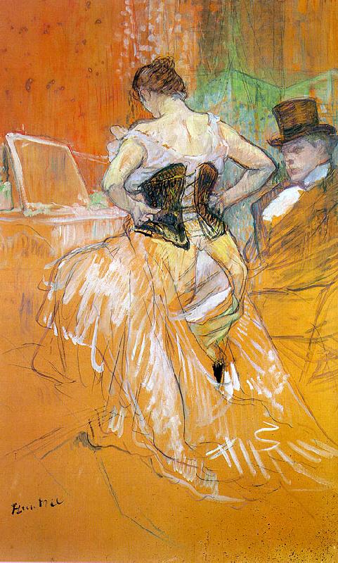  Henri  Toulouse-Lautrec Woman in a Corset  Woman in a Corset  -y oil painting image